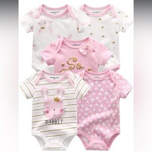 NWT 5 pack w/pants baby girl set
